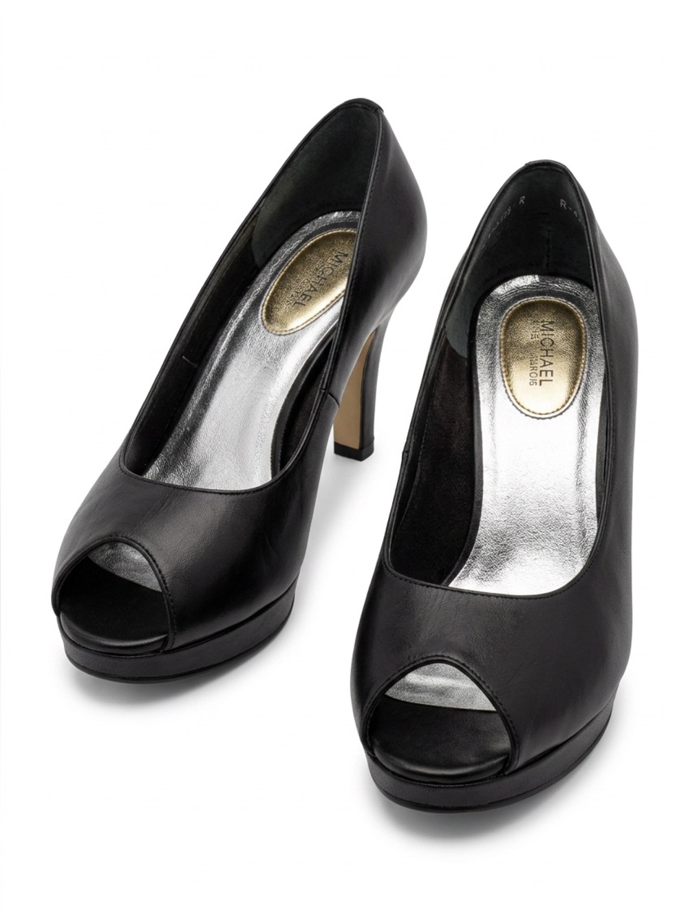 Elegant Black Peep-Toe Heels